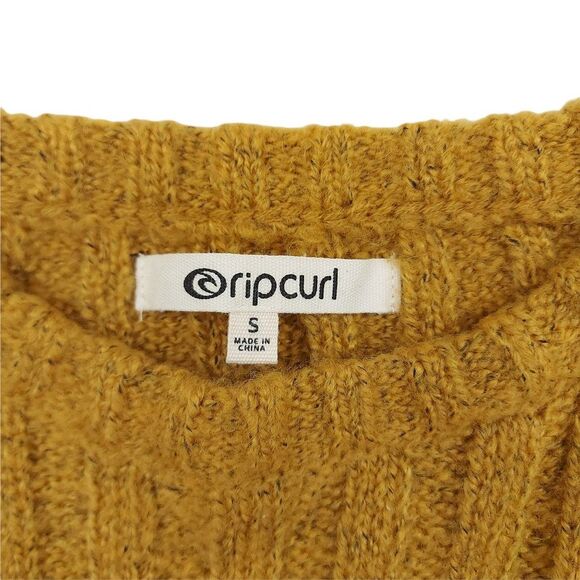 Rip Curl Sweater Womens Small Mustard Chanel Knit Round Neck Long Sleeve - Picture 8 of 8